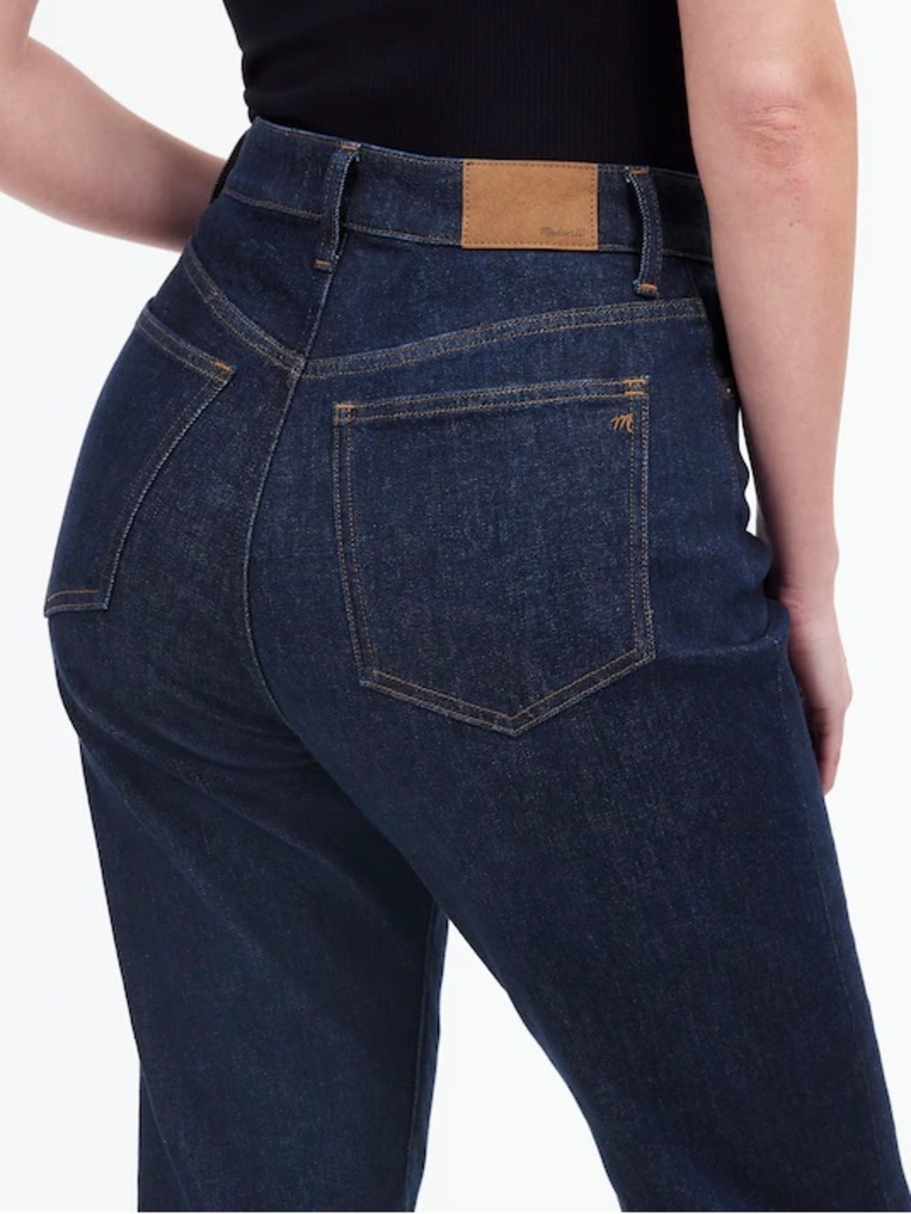 Madewell 90s Curvy Jeans Candiani Denim Straight Leg Dark Wash 25 - Picture 15 of 16